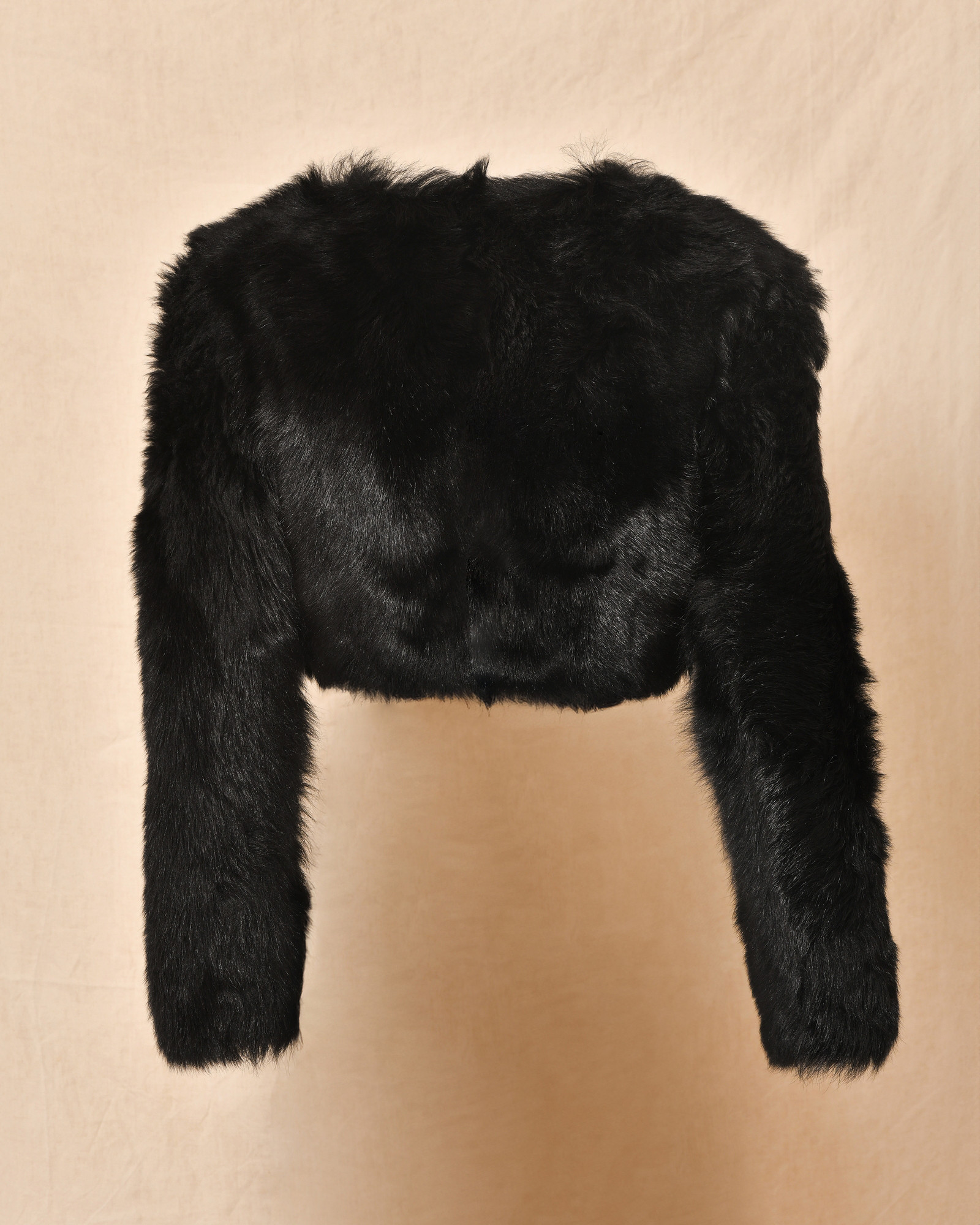 Veste en fourrure synthétique noir John Galliano