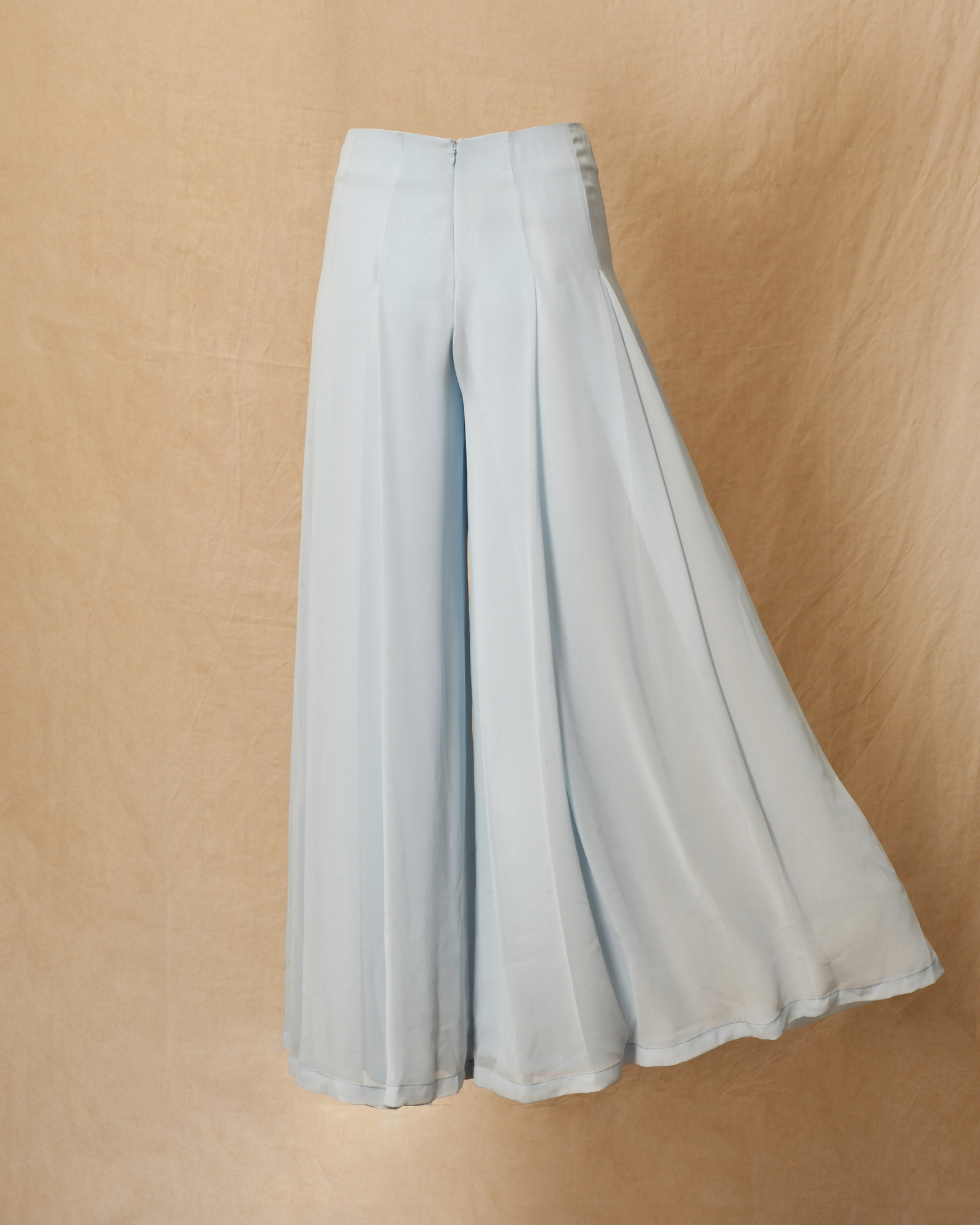 Pantalon bleu à volants Edward Achour