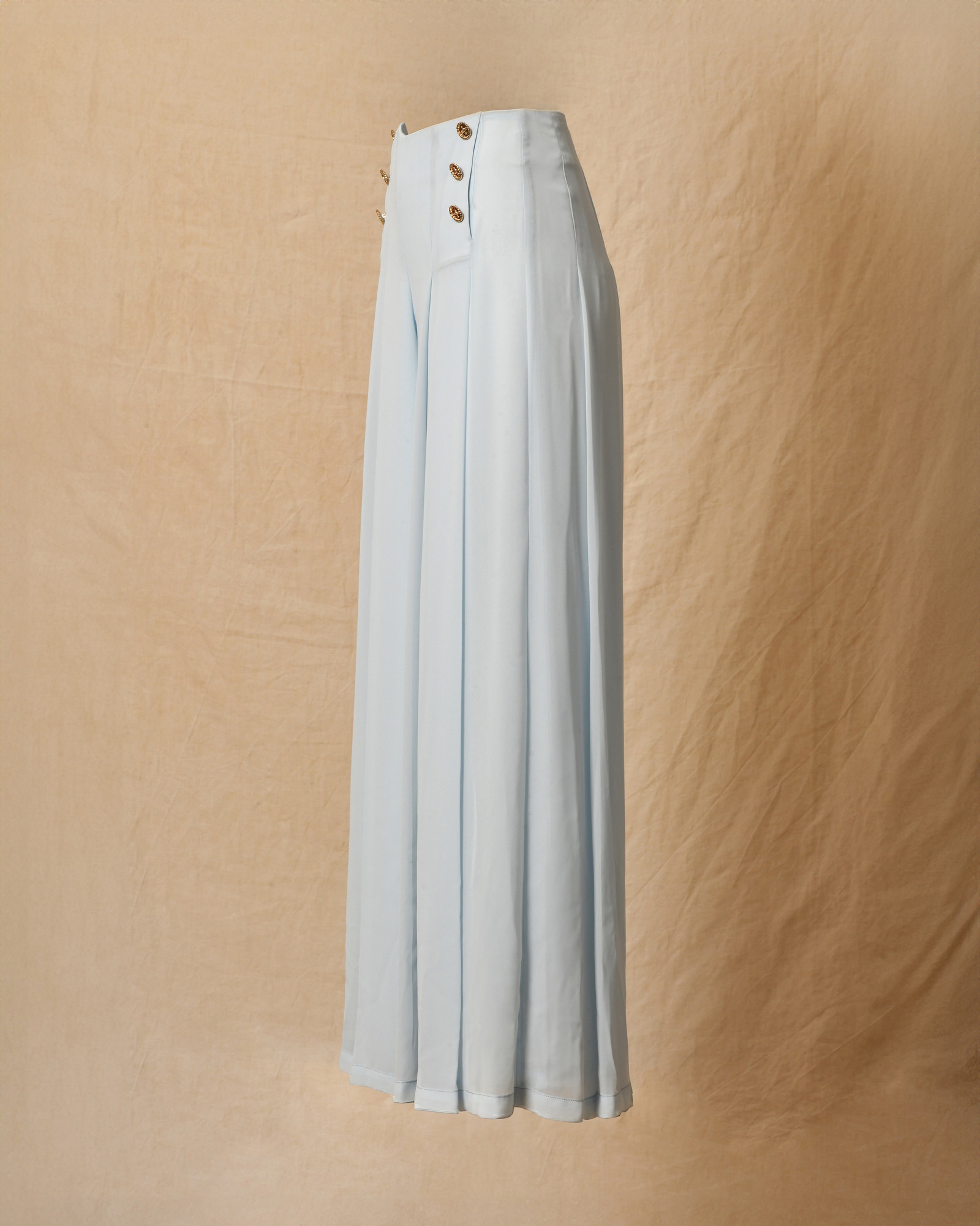 Pantalon bleu à volants Edward Achour