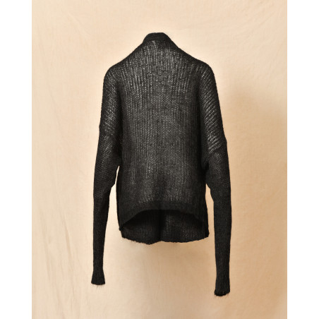 Cardigan en laine et mohair gris Femmes Du Sud