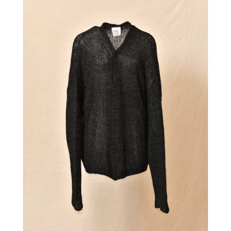Cardigan en laine et mohair gris Femmes Du Sud