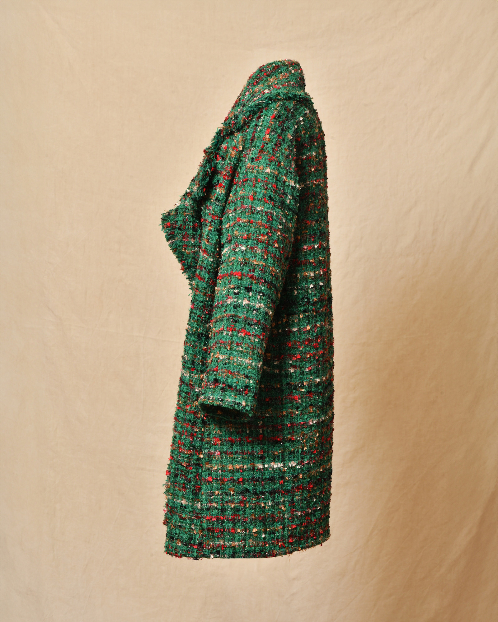 Manteau en tweed vert Edward Achour
