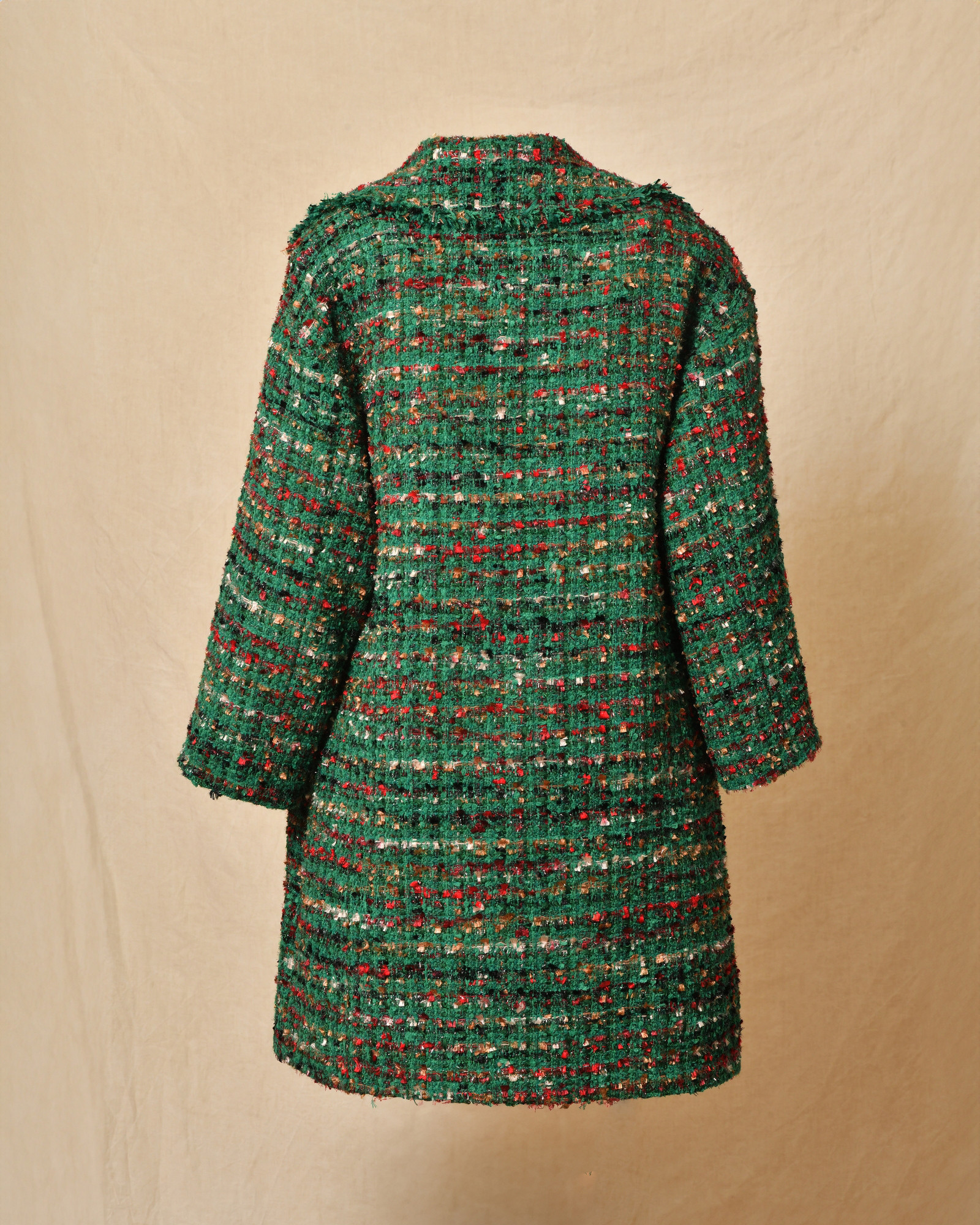 Manteau en tweed vert Edward Achour