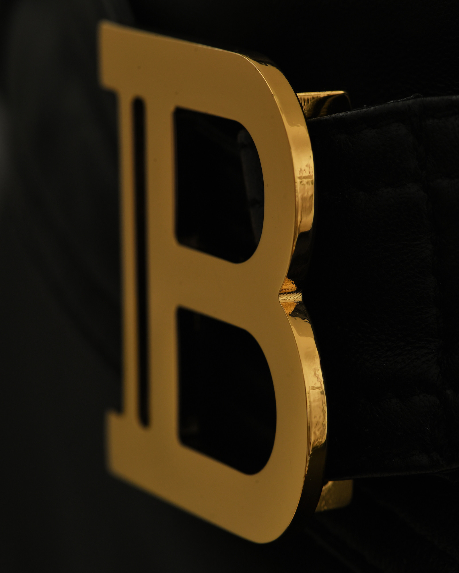 Jupe en cuir noir Balmain