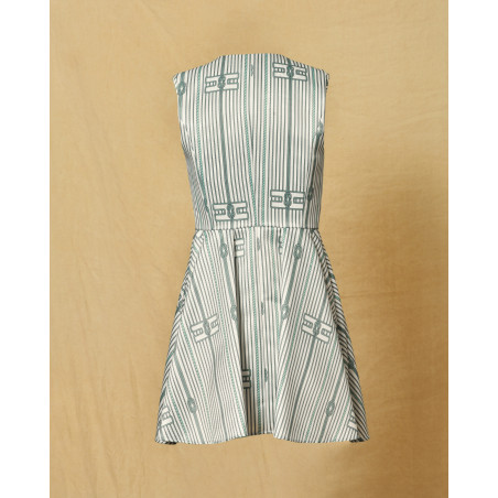 Robe à imprimés et boutons dorés Elisabetta Franchi