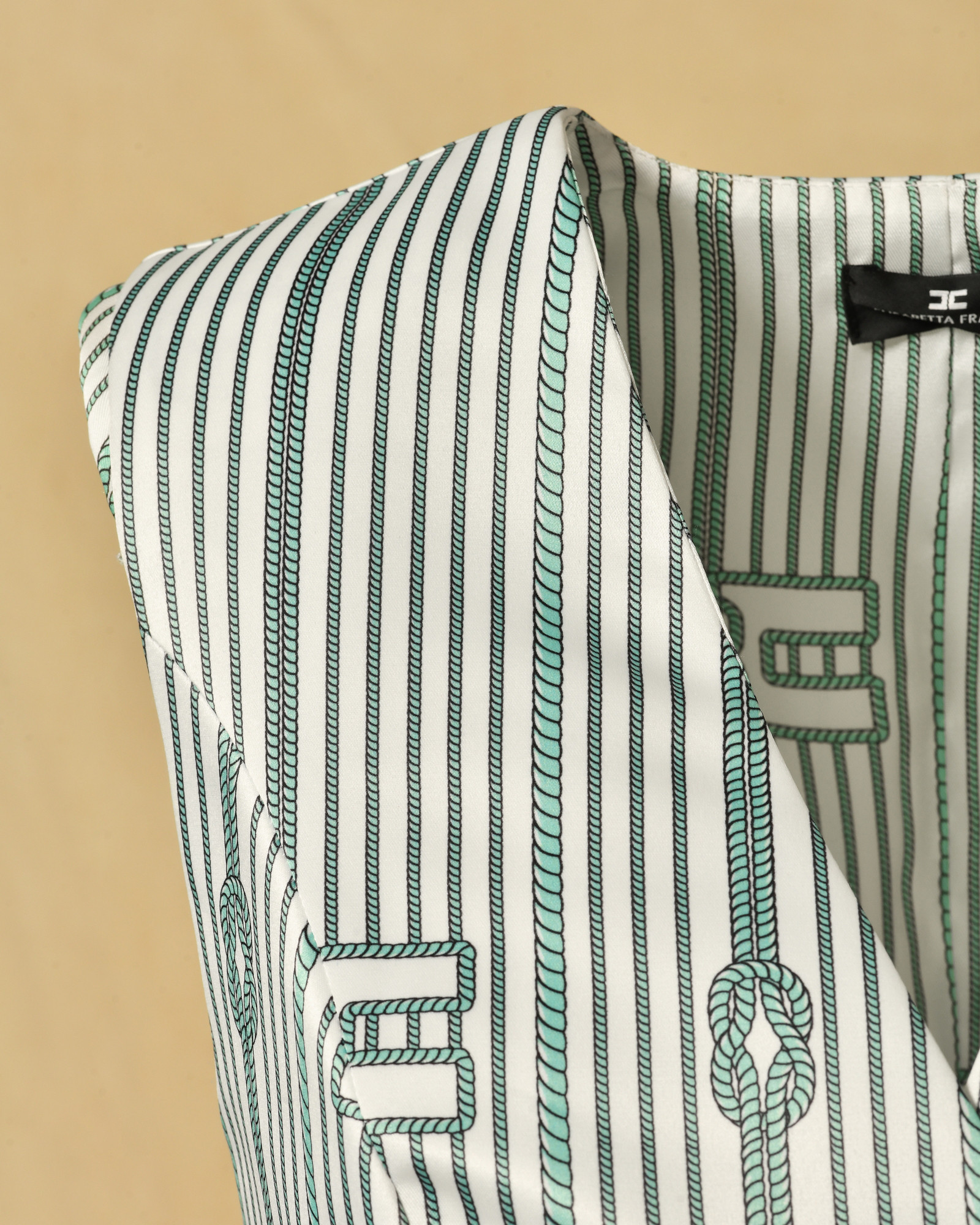 Robe à imprimés et boutons dorés Elisabetta Franchi