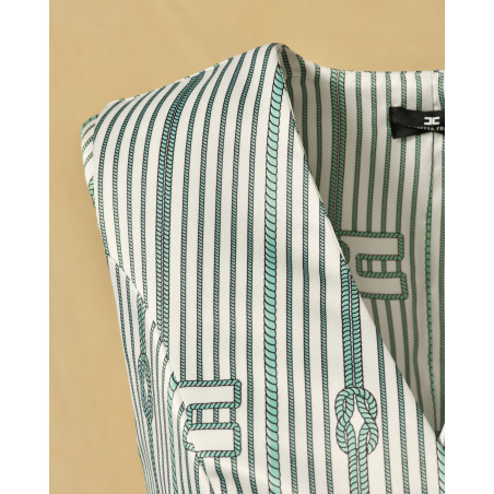 Robe à imprimés et boutons dorés Elisabetta Franchi