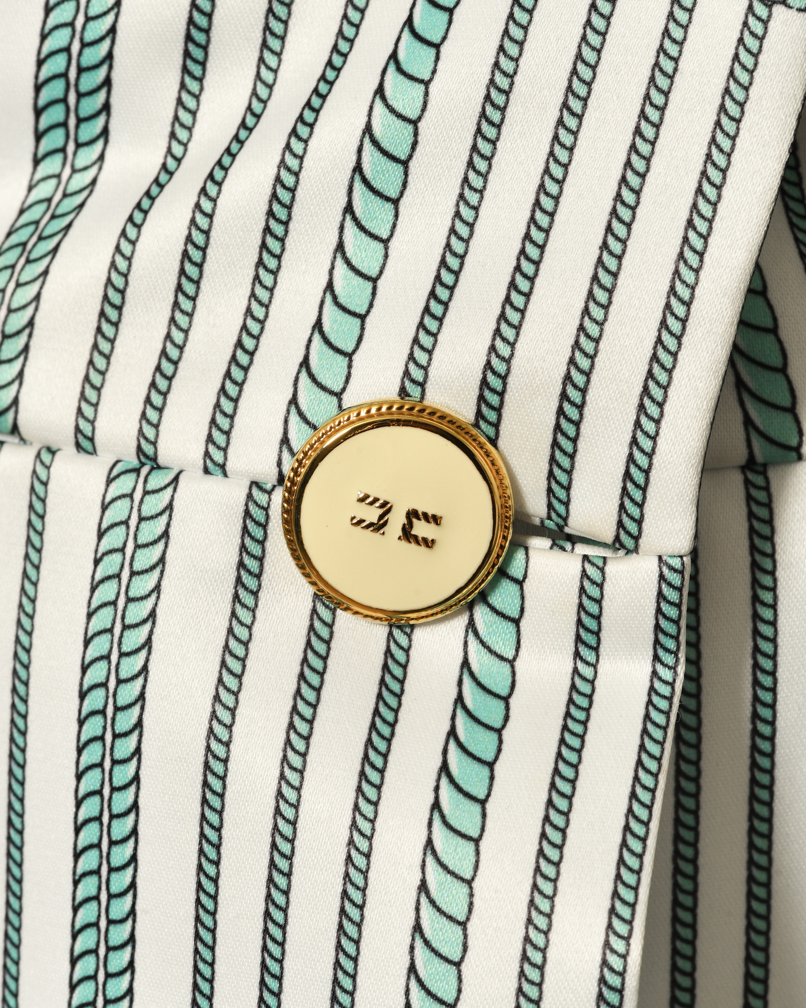 Robe à imprimés et boutons dorés Elisabetta Franchi