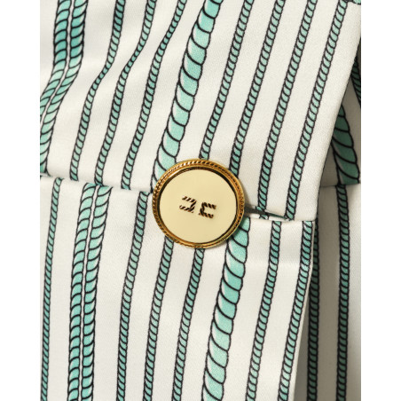 Robe à imprimés et boutons dorés Elisabetta Franchi