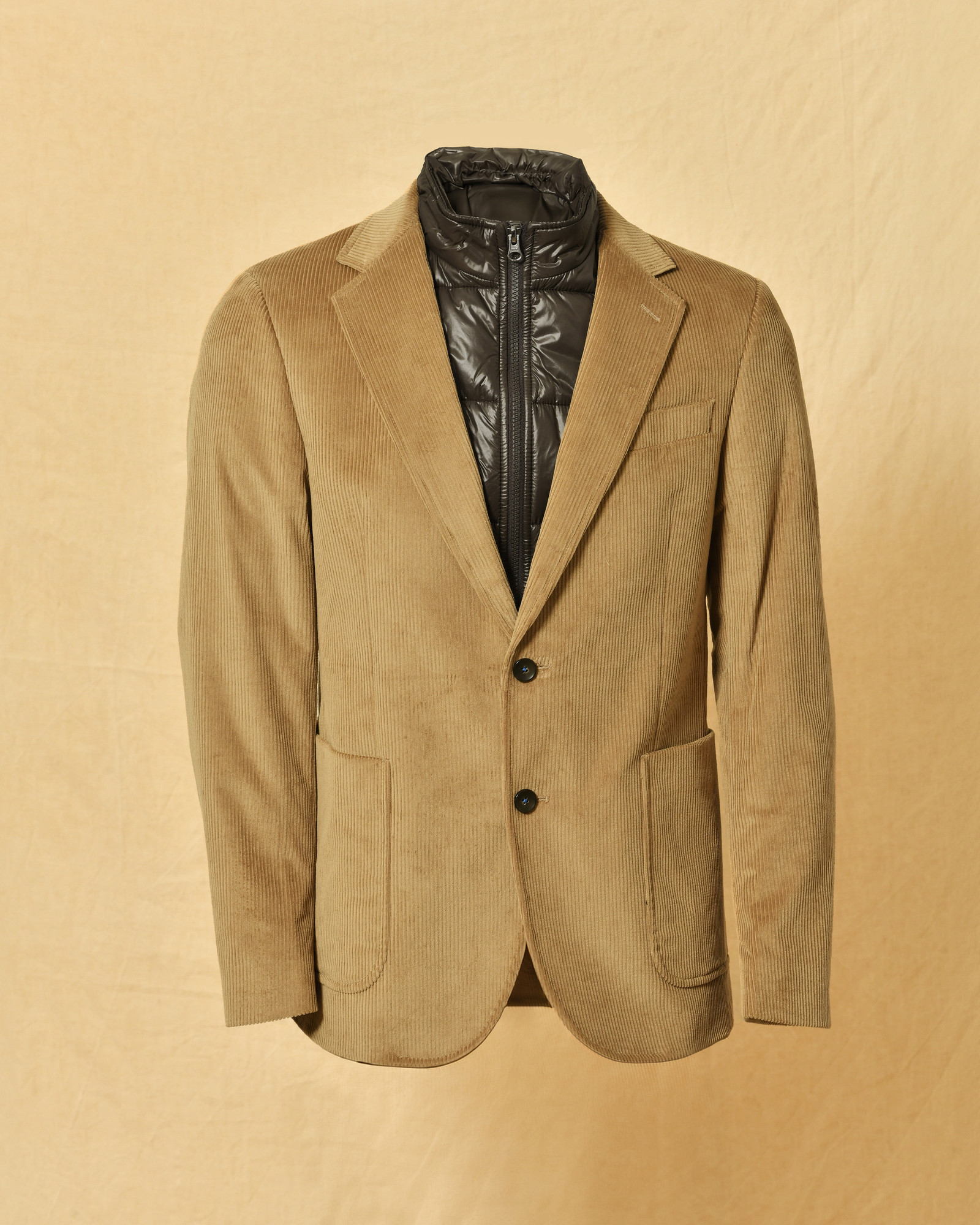 Veste en velours côtelé beige Berry & Brian