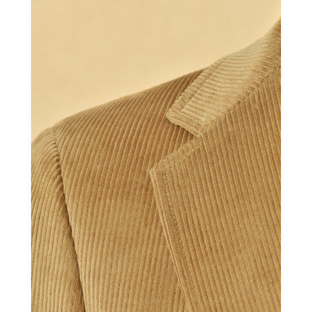 Veste en velours côtelé beige Berry & Brian