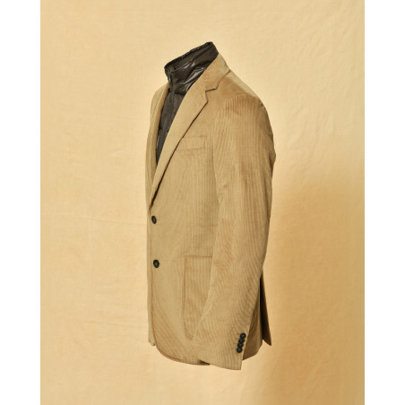 Veste en velours côtelé beige Berry & Brian