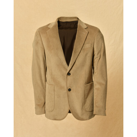 Veste en velours côtelé beige Berry & Brian