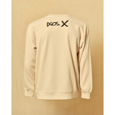 Sweat beige à inscription Ixos