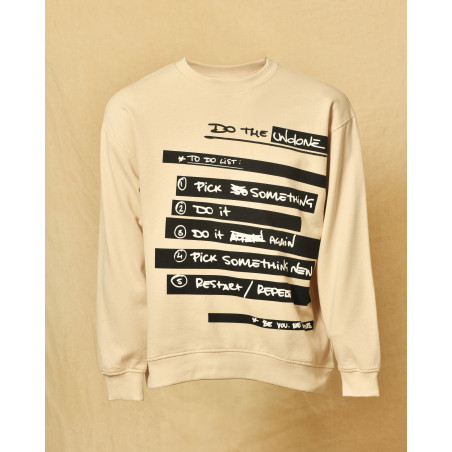 Sweat beige à inscription Ixos