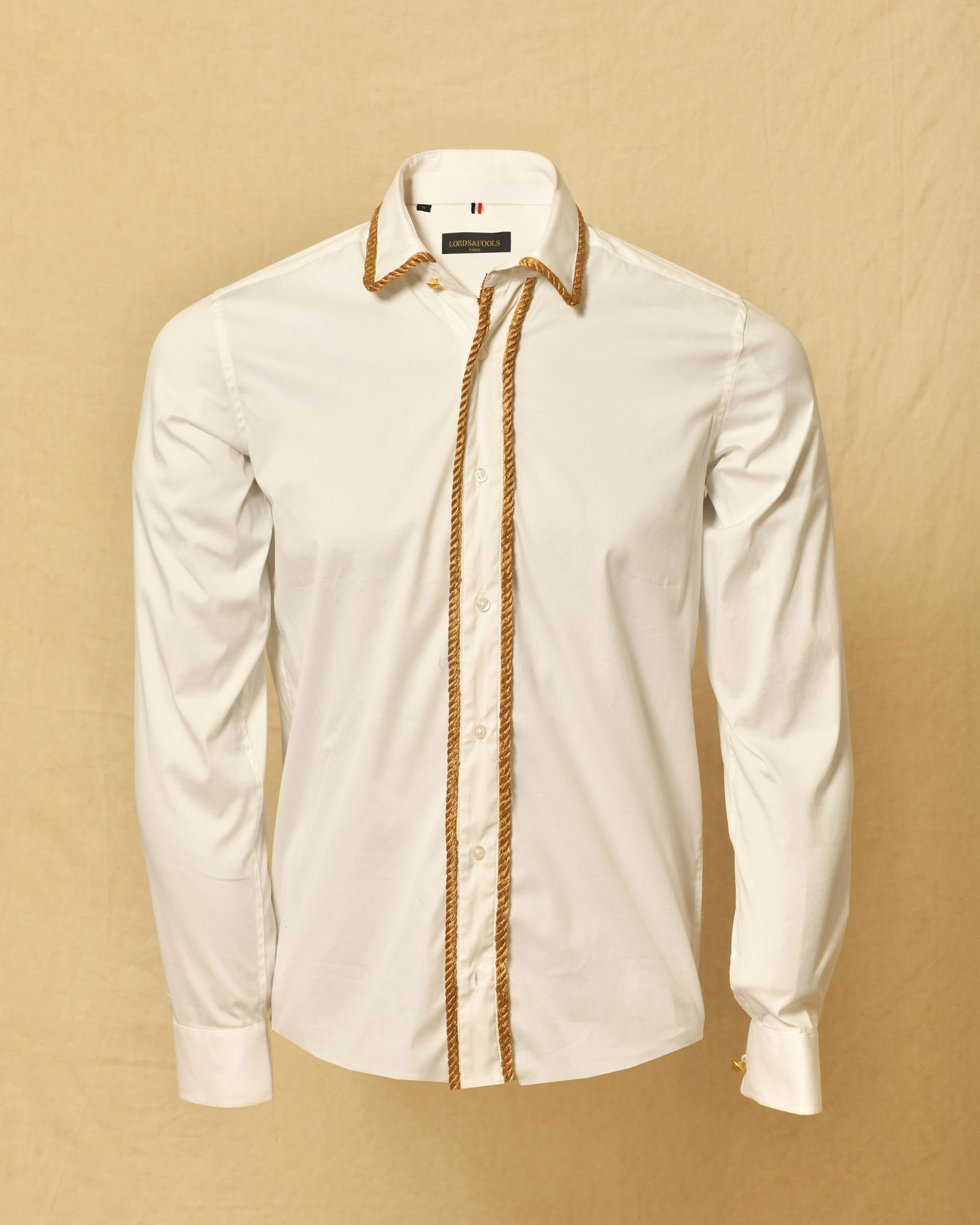 Chemise en coton blanc et détails dorés Lords & Fools