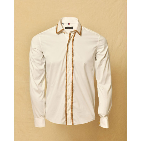 Chemise en coton blanc et détails dorés Lords & Fools