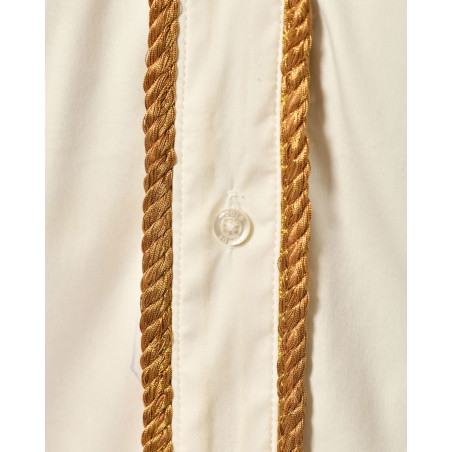 Chemise en coton blanc et détails dorés Lords & Fools