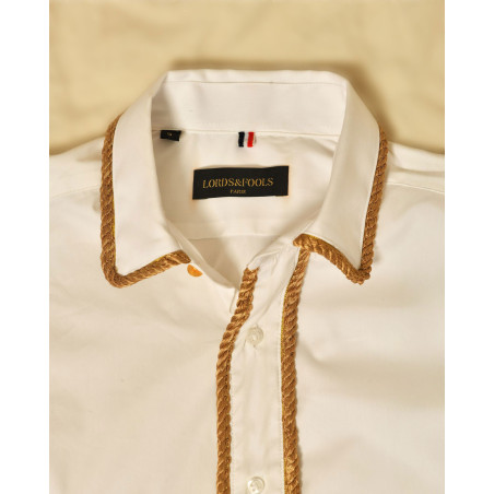 Chemise en coton blanc et détails dorés Lords & Fools