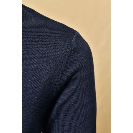 Pull en laine bleu Vneck