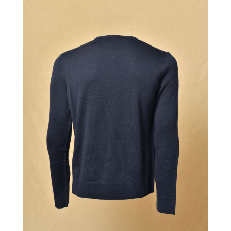 Pull en laine bleu Vneck