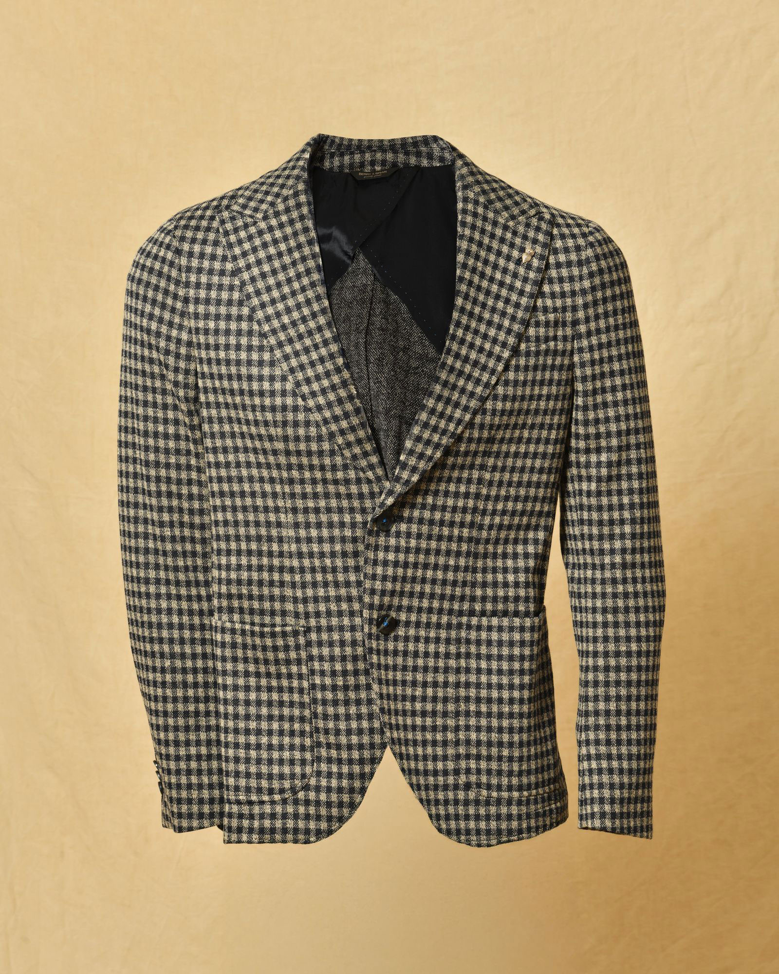 Veste blazer en coton à carreaux Berry & Brian