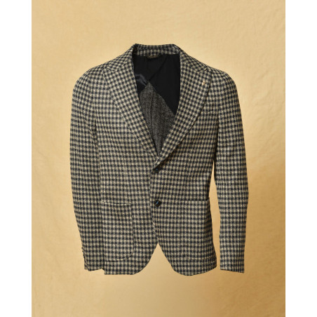 Veste blazer en coton à carreaux Berry & Brian