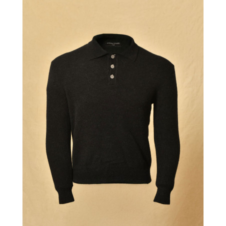 Pull à col polo en laine Daniele Fiesoli