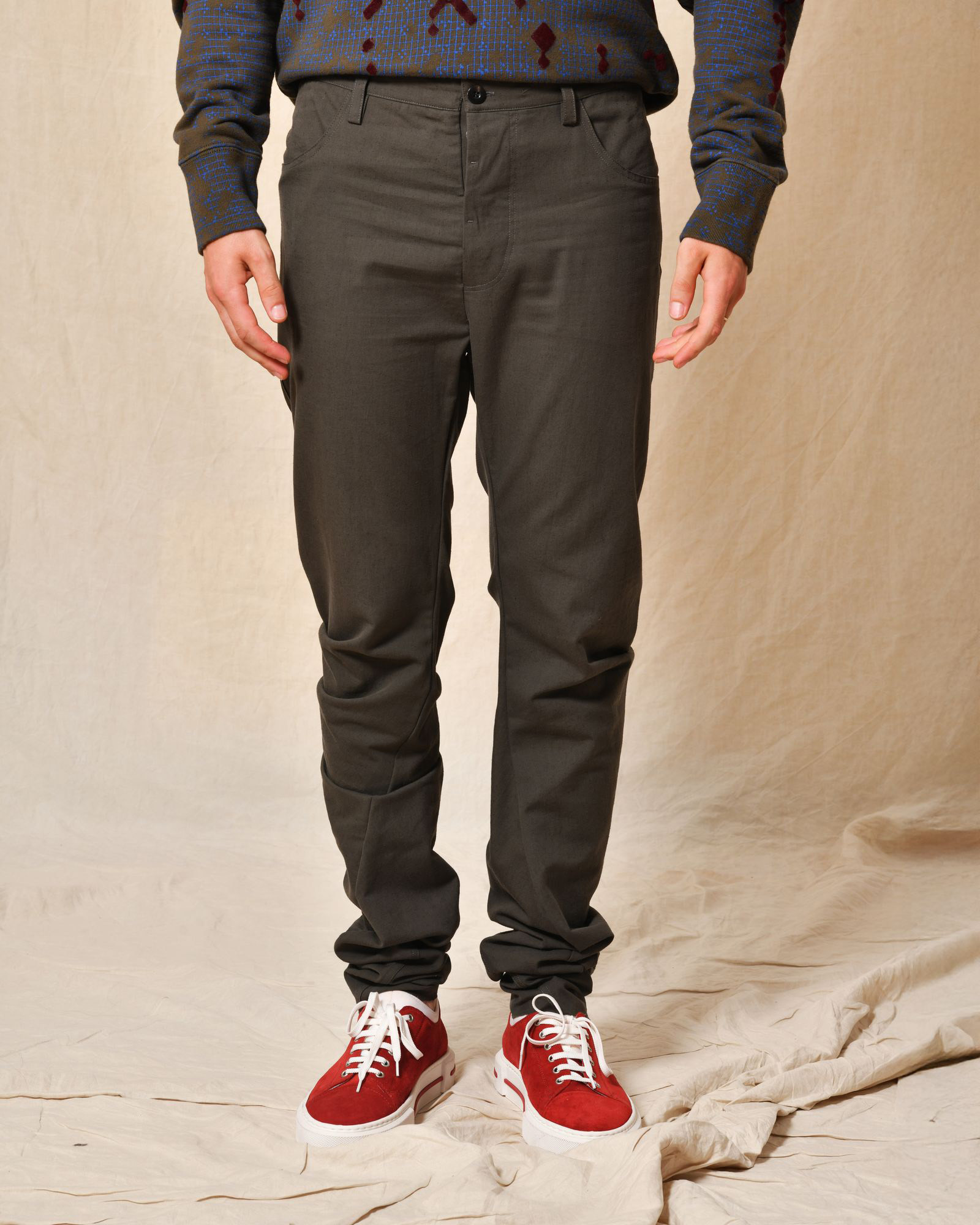 Pantalon style banane marron Lost & Found