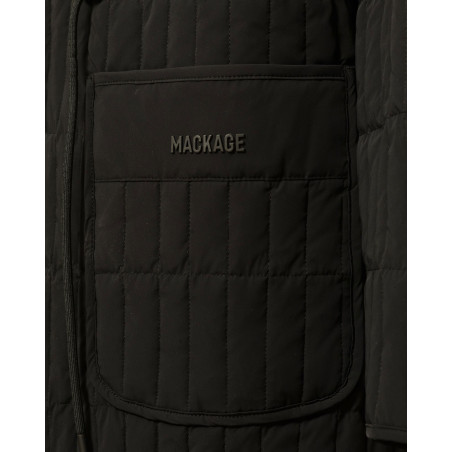 Manteau matelassé à capuche noir Mackage