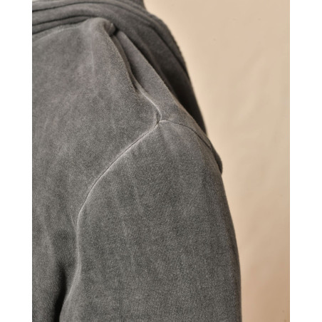 Gilet zippé à capuche gris Lost & Found