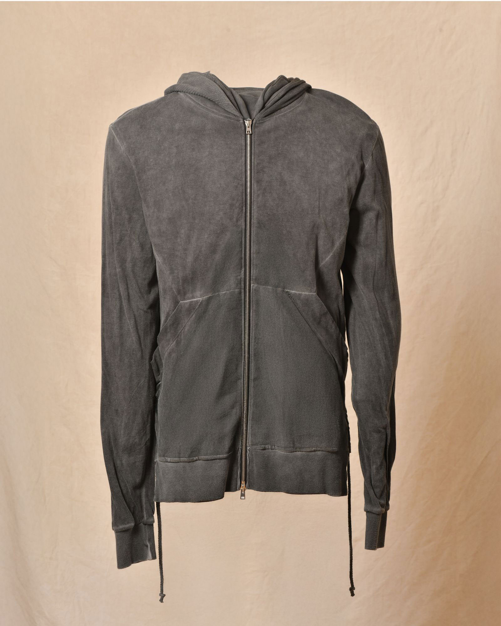 Gilet zippé à capuche gris Lost & Found