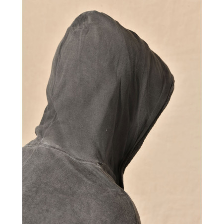 Gilet zippé à capuche gris Lost & Found