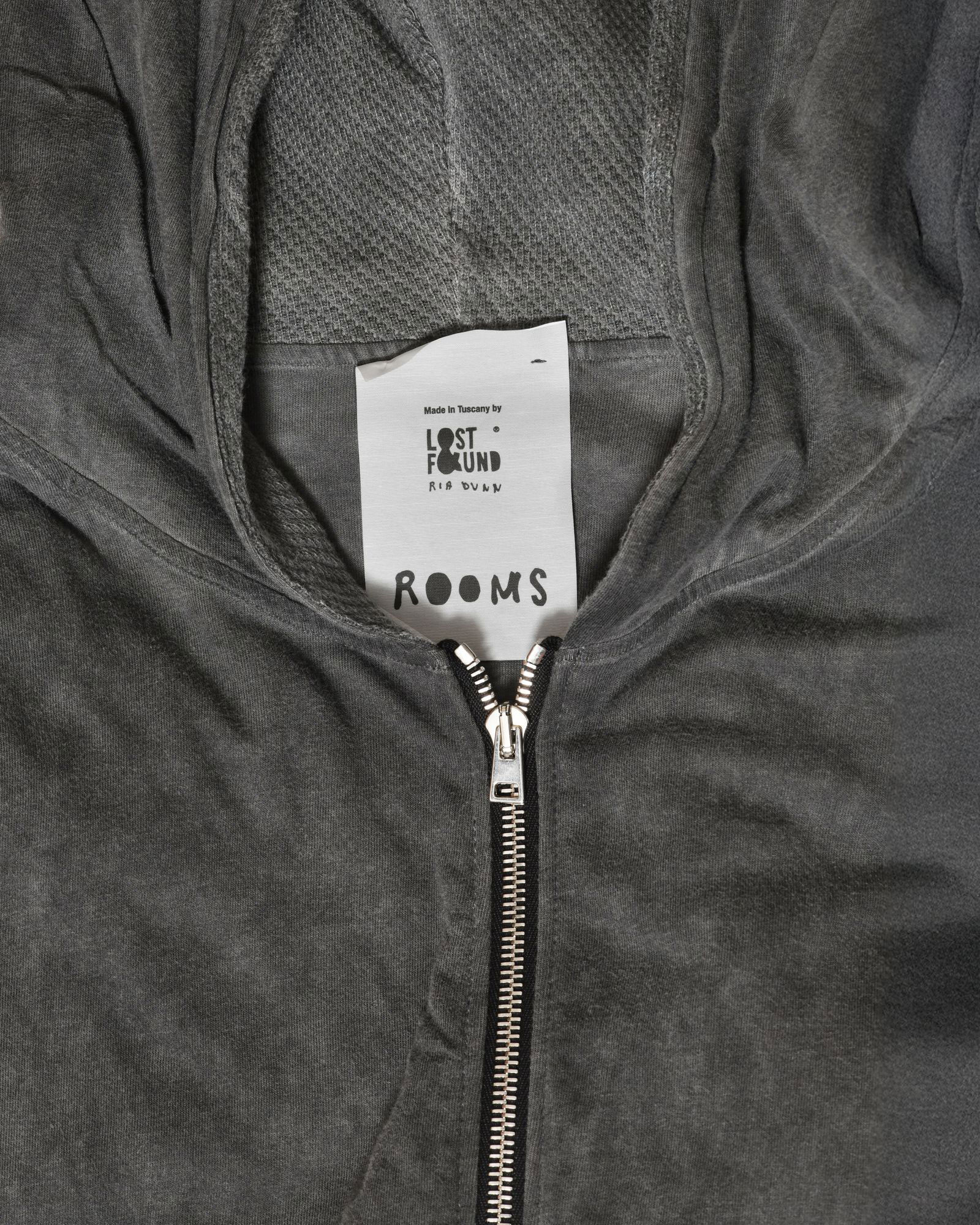 Gilet zippé à capuche gris Lost & Found