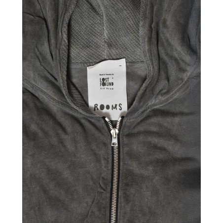 Gilet zippé à capuche gris Lost & Found