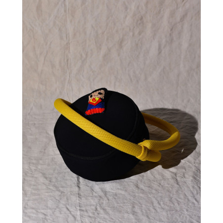 Sac à main rond design à broderie super-héros La Milanesa