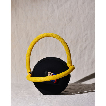 Sac à main rond design à broderie super-héros La Milanesa