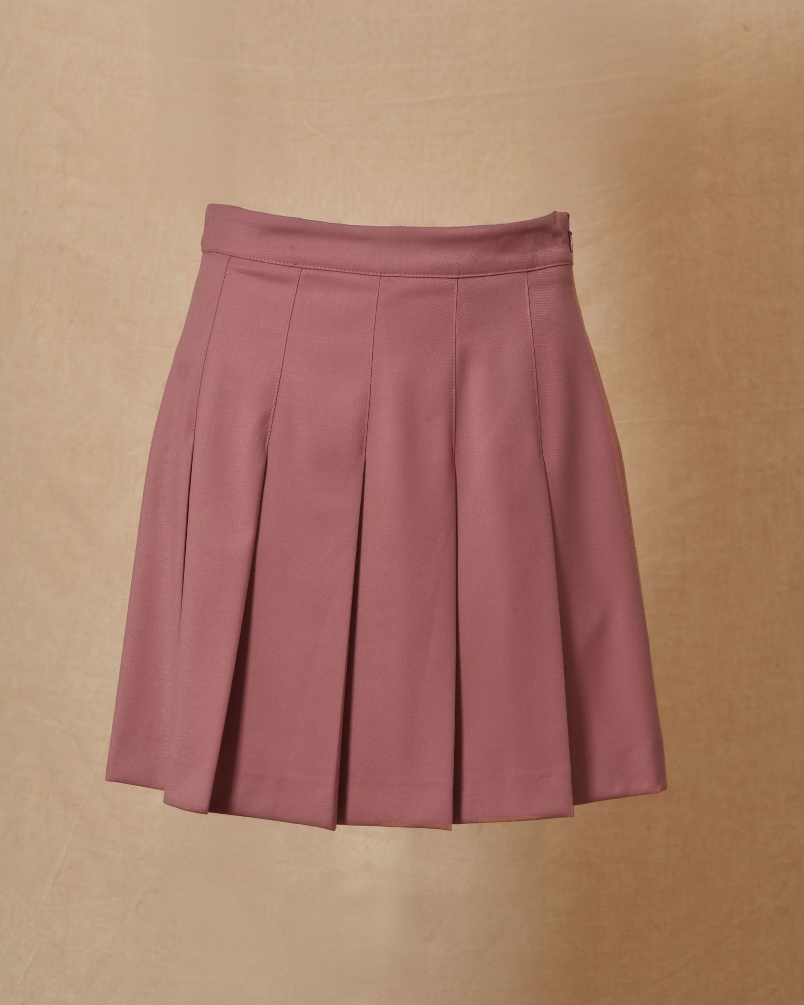 Jupe plissée vieux rose Manuel Ritz