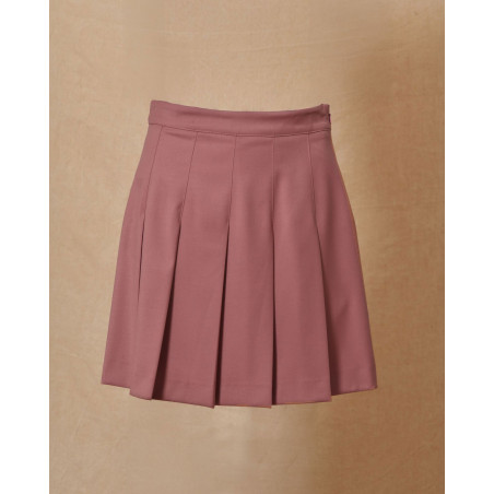 Jupe plissée vieux rose Manuel Ritz