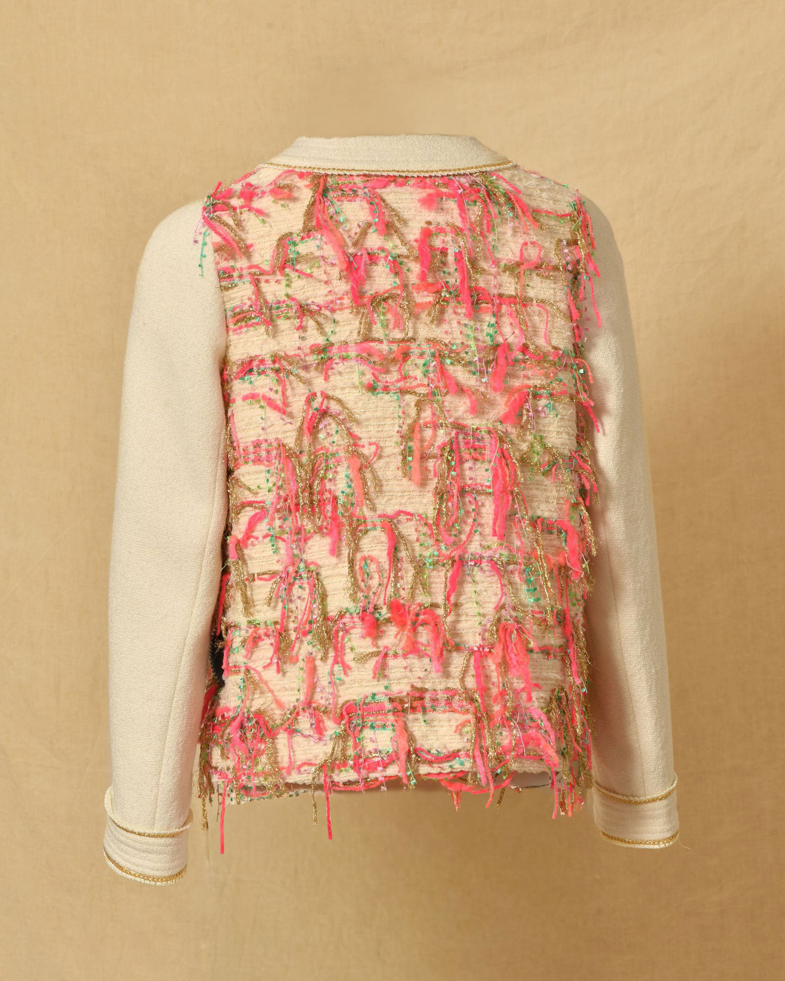 Veste blanche en tweed Edward Achour