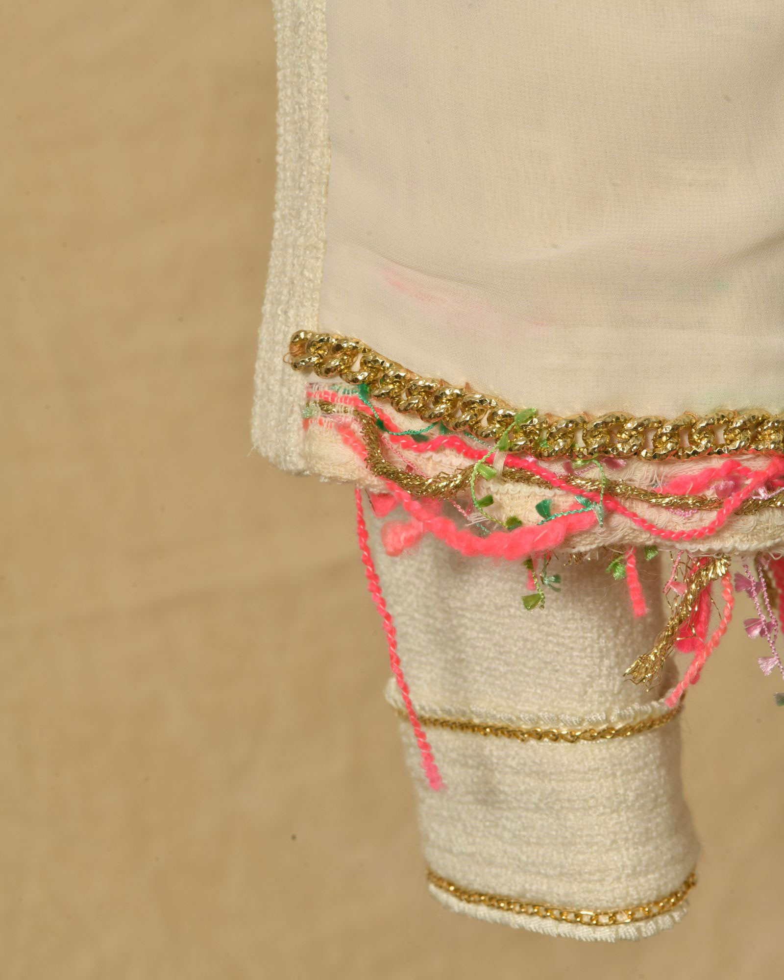 Veste blanche en tweed Edward Achour