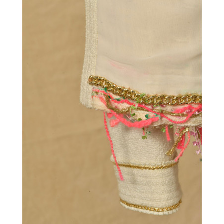 Veste blanche en tweed Edward Achour