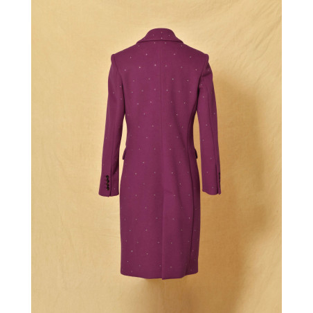 Manteau violet à strass Manuel Ritz