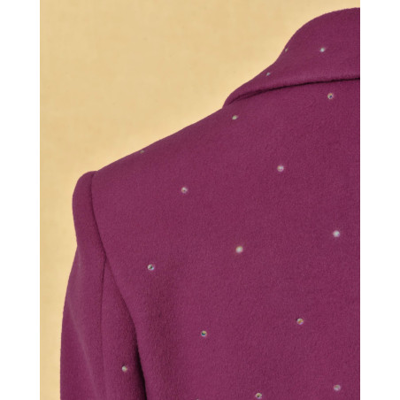 Manteau violet à strass Manuel Ritz