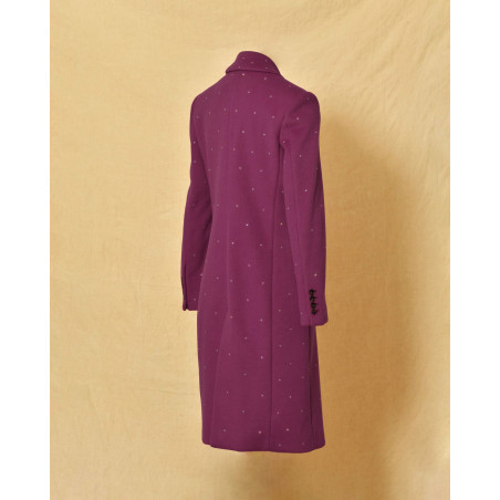 Manteau violet à strass Manuel Ritz