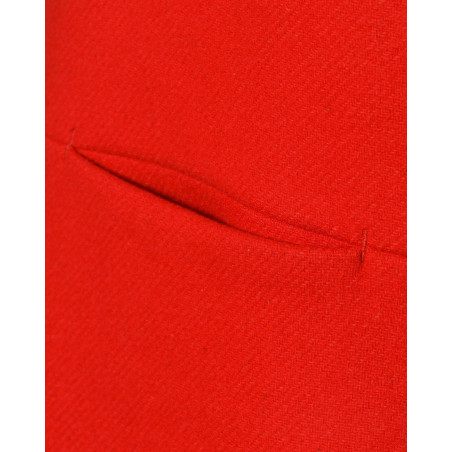 Gilet long rouge à fermeture zippée asymétrique Malloni