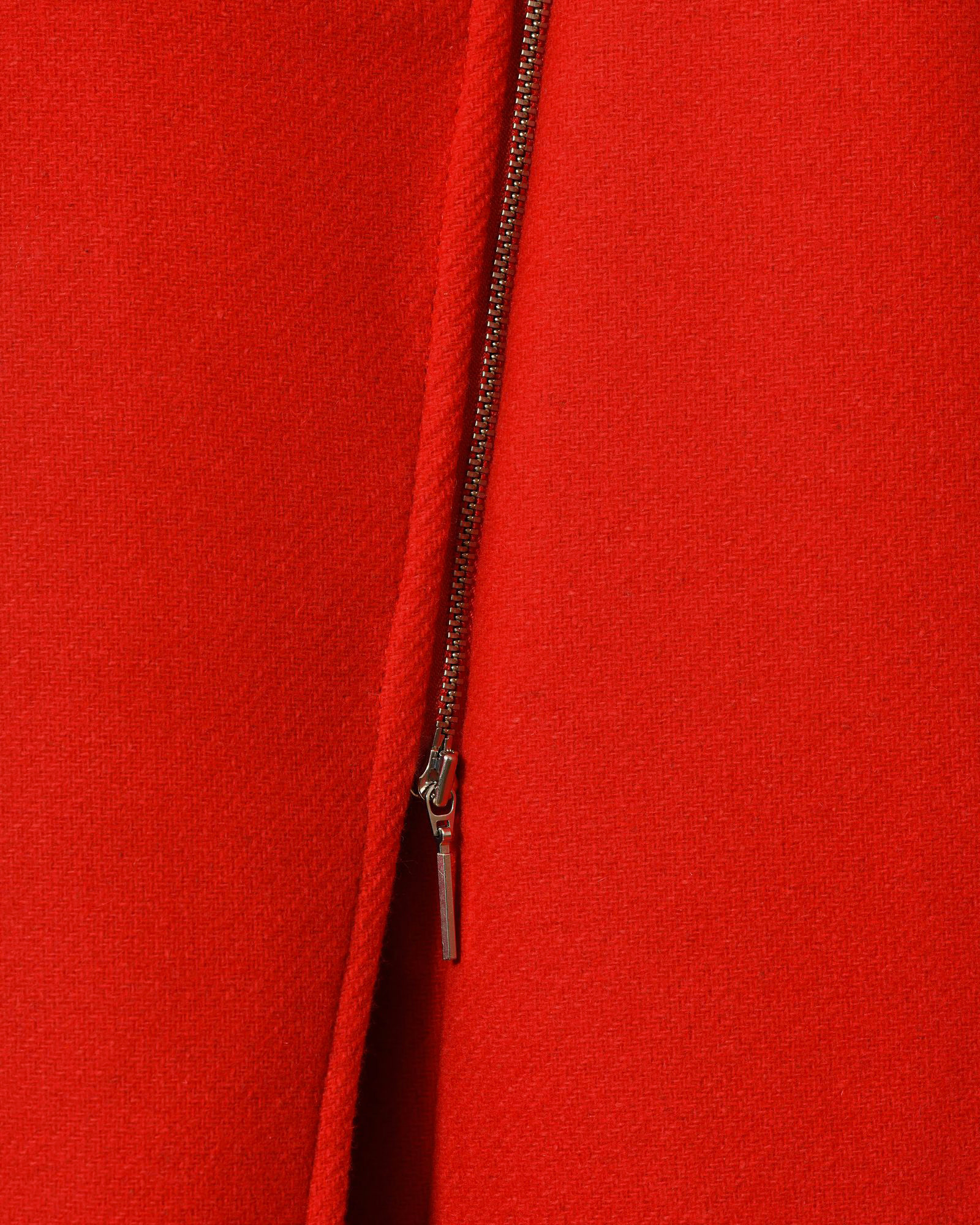 Gilet long rouge à fermeture zippée asymétrique Malloni