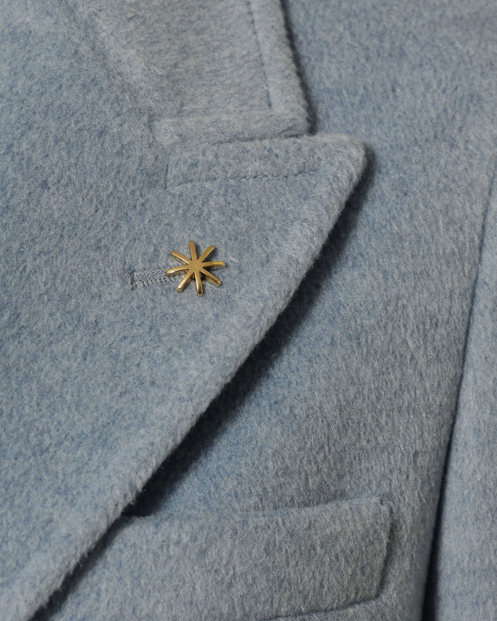 Manteau long à double boutonnage bleu Manuel Ritz