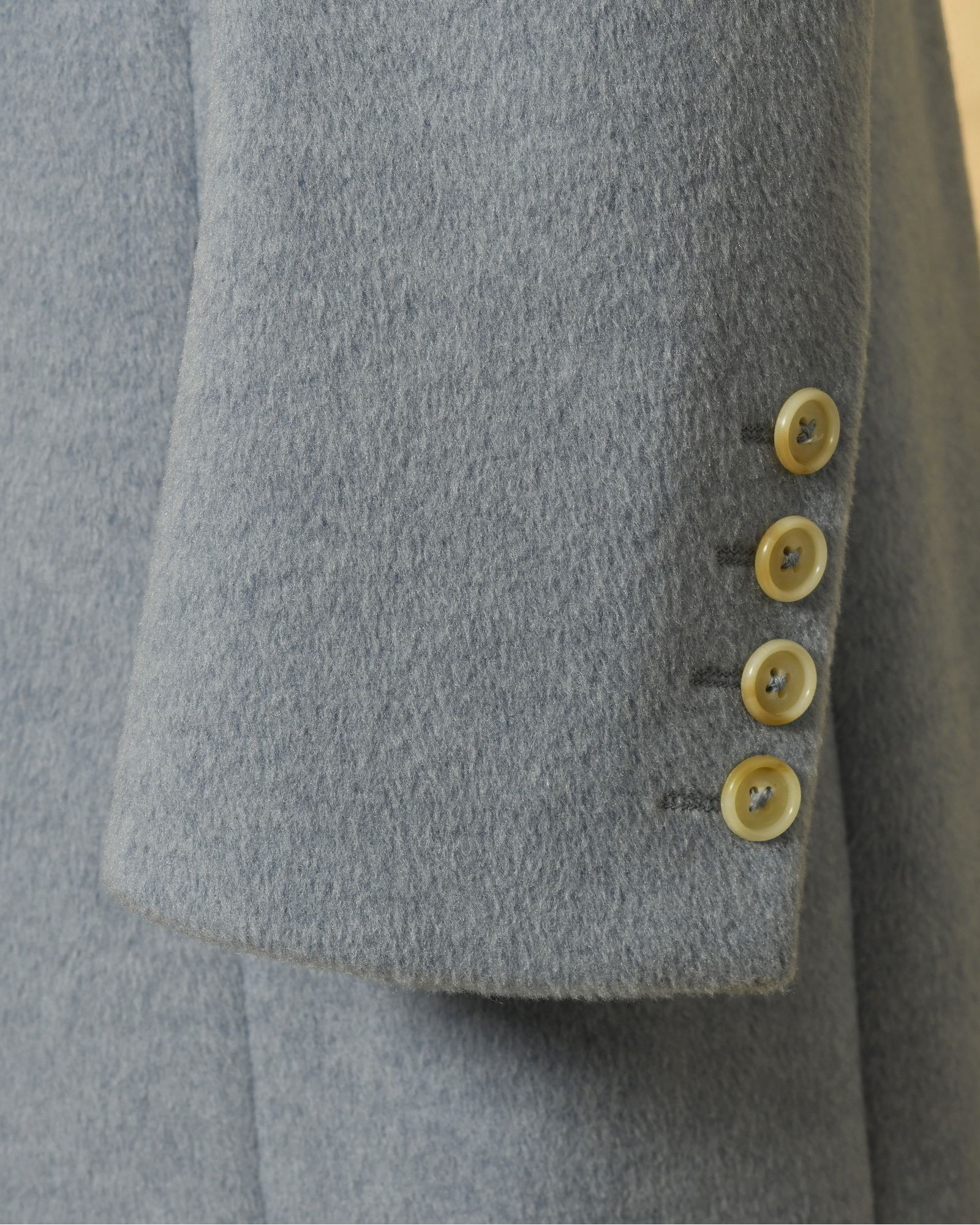 Manteau long à double boutonnage bleu Manuel Ritz