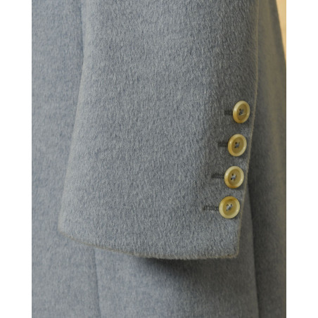 Manteau long à double boutonnage bleu Manuel Ritz
